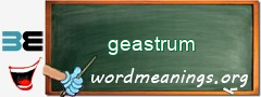 WordMeaning blackboard for geastrum